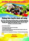 Thông báo tuyển sinh bổ sung các trẻ trong độ tuổi mầm non.